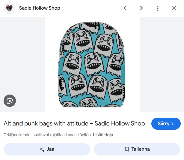 A product from Google Merchant Center showing up in image search